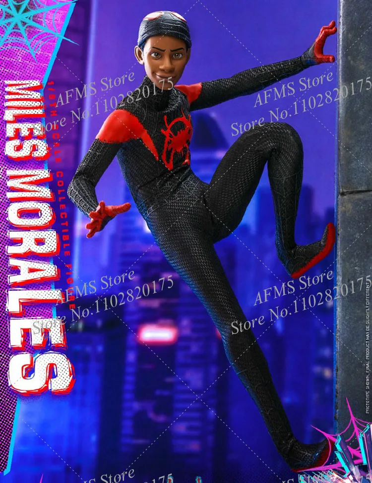 Original HOTTOYS MMS567 1/6 Men Soldier Miles Morales Superpower High School Students 12Inch Action Figure Collection Gift Mode