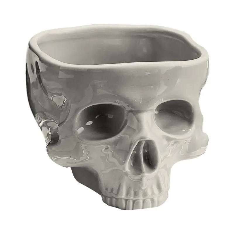 

1PCS Halloween Food Serving Bowl Table Centerpiece Dish Skull Head Serving Tray Household Decor For Snack Halloween Party Supply