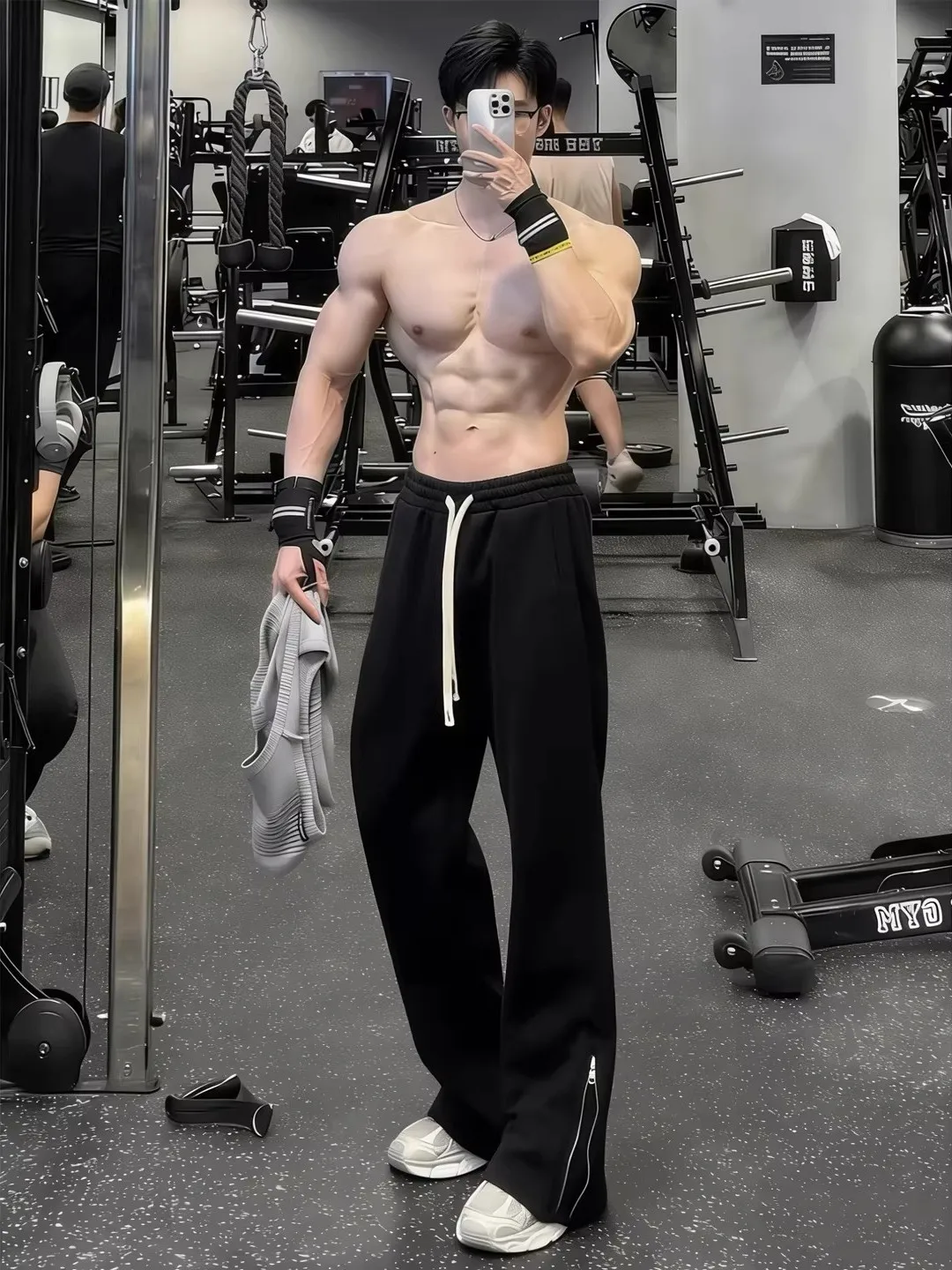 

Мужские спортивные брюки American Style на флисовой подкладке для осени и зимы, повседневные тренировочные брюки, свободные спортивные штаны