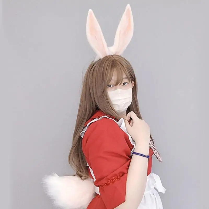 31bf Plush-Ear Baschetto Ear Anaia costume Costume Hairhoop Props Chieno Coperino Comic-Show Girl Girl Accessori anime