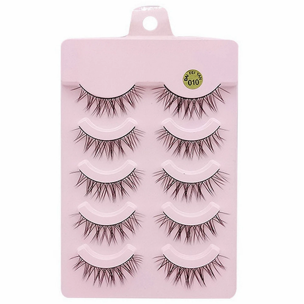 5 Pairs False Eyelashes Super Natural Lashes Faux Cils 3D Fake Eyelashes Extension Soft Band lots,Long Thick Reusable for makeup