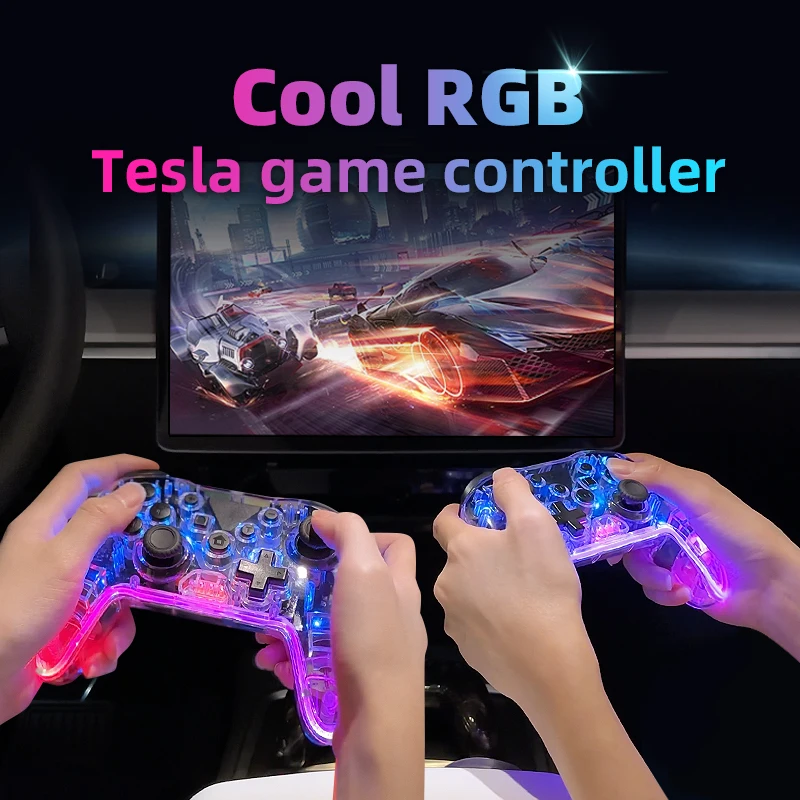 Transparent Wireless Game Controller Gamepad Bluetooth 4.0 Suit for Andorid iPhone Switch PS4 Tesla Car Game for Kids Xmas