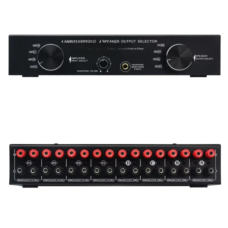 4 Inputs 4 Outputs 300 Watts Sound Quality 300 Watts Power Amplifier Speaker Selector Switcher Audio
