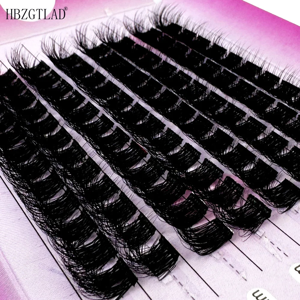 DIY96/160 Cluster Eyelash Extension Bunch Lashes Segmented Fake Lash 3D Fluffy Natural Russian Volume Individual Mink Eyelashes