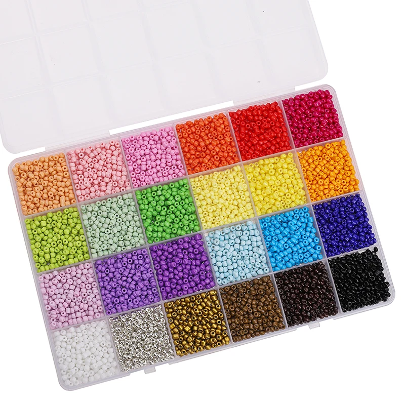 Ongeveer 5200 Stuks24 Raster Rijst Kraal Doos Handgemaakte DIY Sieraden Armband Oorbellen Kandi Sieraden Accessoires Materialen
