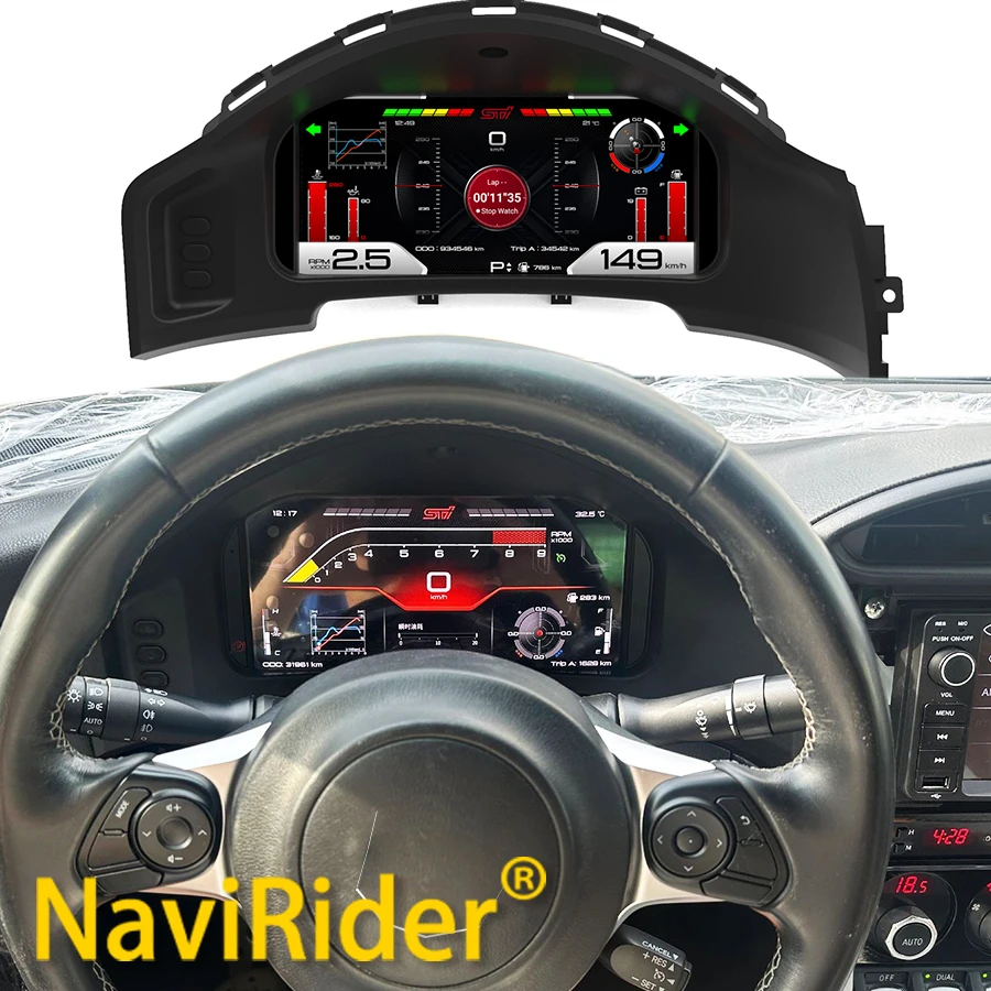 For Toyota 86 For Subaru BRZ 2016-2019 LCD Instrument Panel Dashboard Cluster Gps Speedometer Virtual Cockpit Tachometer Clock