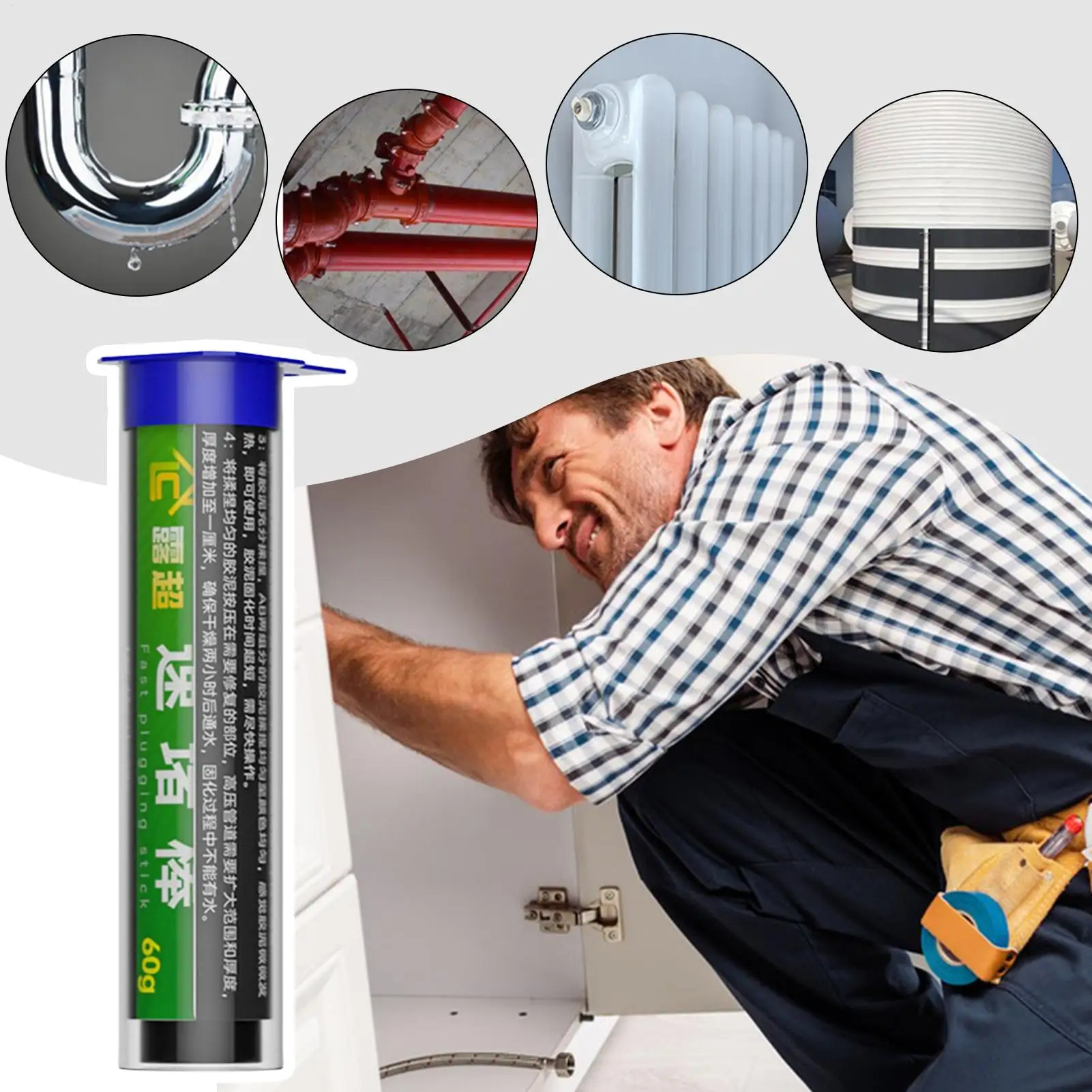 40ml/120ml Epoxy Putty Stick Hard Fast Repair Epoxy Glue Multi-purpose Quick Leak Repair Waterproof for Ceramic Acrylic Metal