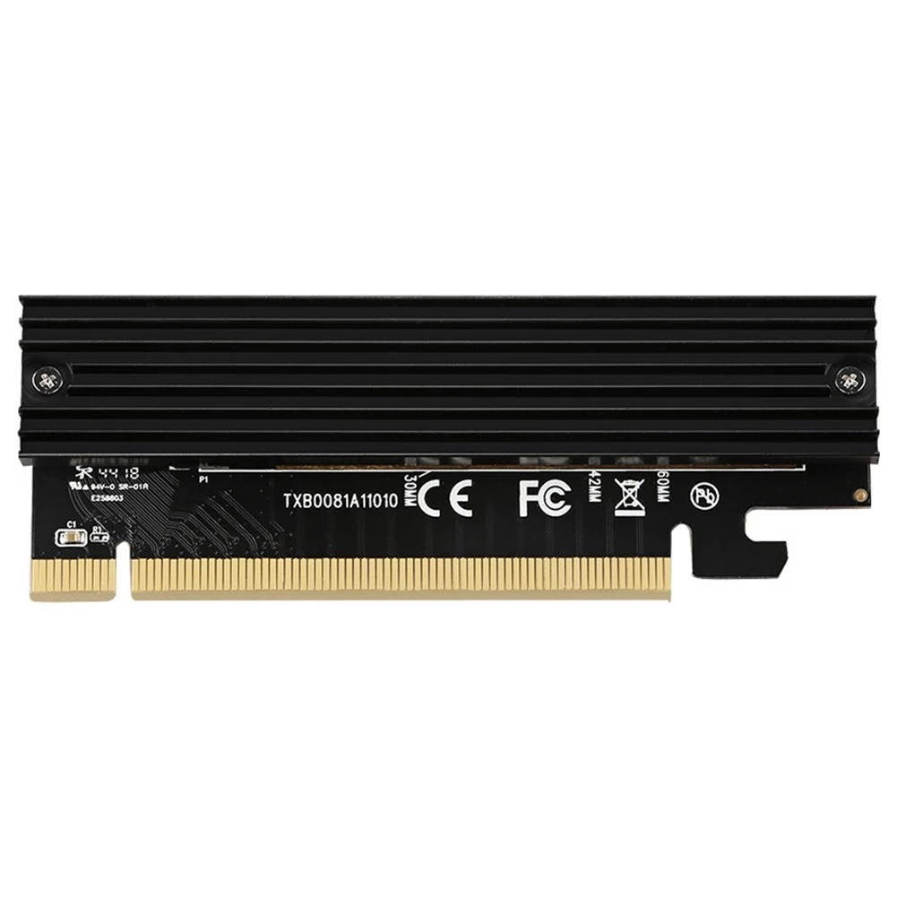 Placa adaptadora M.2 com dissipador de calor PCIE3.0 Placa de expansão de alta velocidade para computador X16 Placa adaptadora NVME de unidade de estado sólido