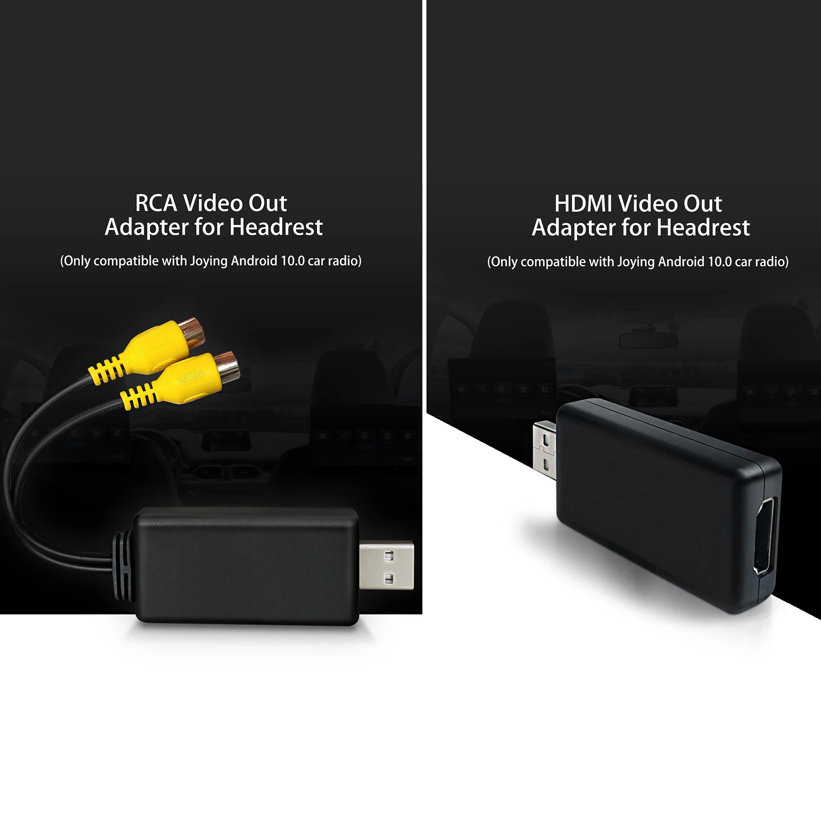 

JOYING RCA HDMI Video Output Adapter Cbale For Headrest Back Rear Screen Only fit JOYING Android 10 Head Unit