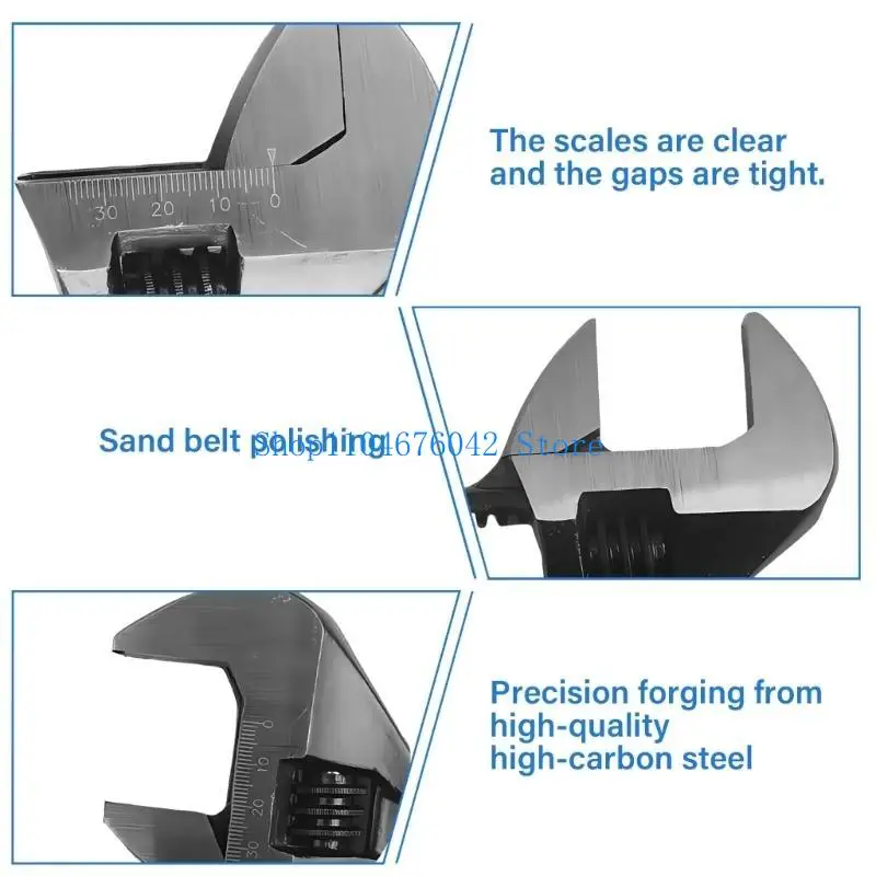 

652F Quick Adjusting Slip Resistant Coated Handle Adjustable Wrench Fit for Various Nut Size and Maintenance Tightening Tasks