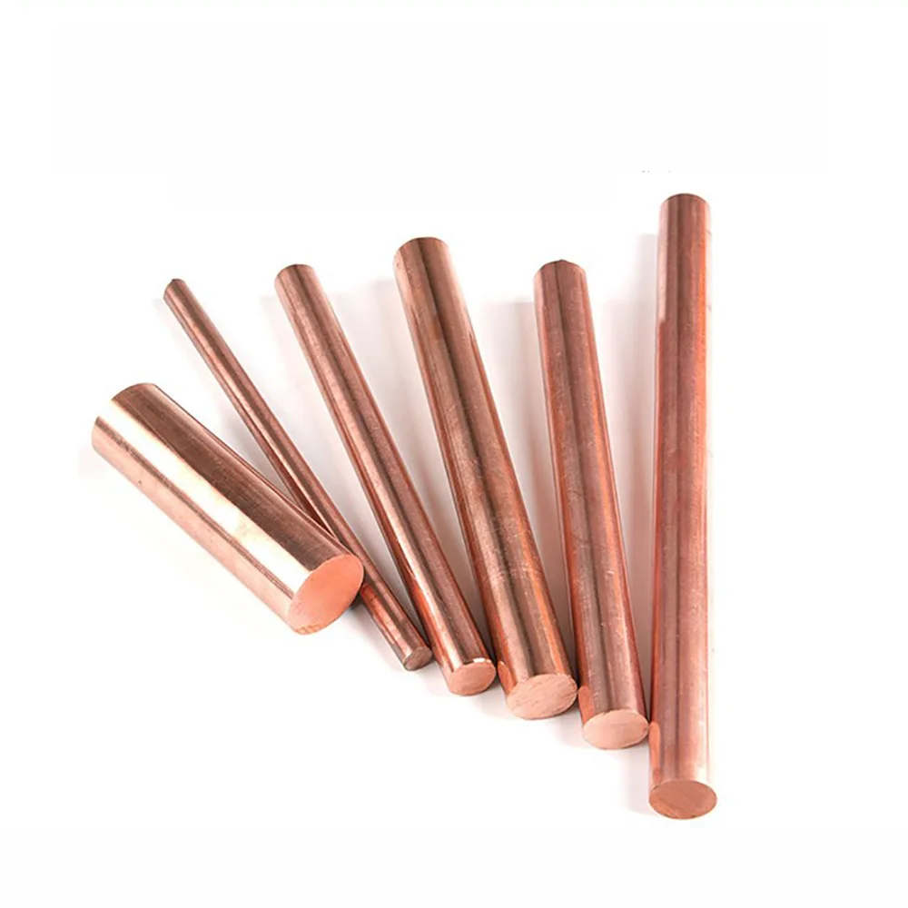 500mm Length T2 Copper Rod Dia 5/5.5/6/6.5/7/7.5/8/8.5/9/9.5/10mm Brass Metal Round Bar Solid Pure Copper Die Discharge