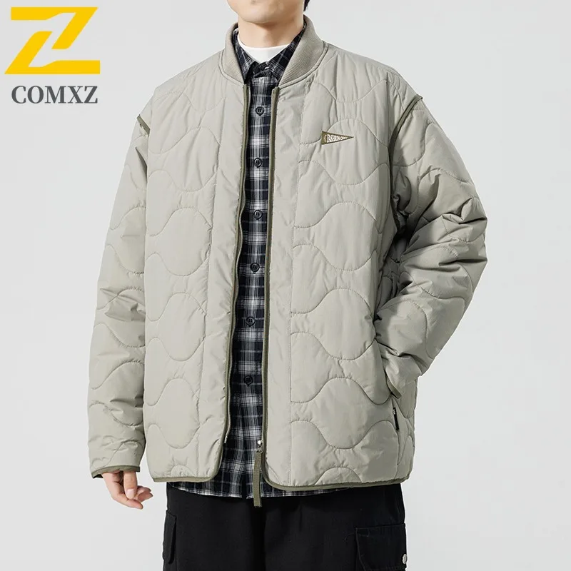 

COMXZ Men Riding Filled Jacket Luxury Outdoor Adventure Cold Resistant Parka Casual Comfort Lightweight Winter New Jackets