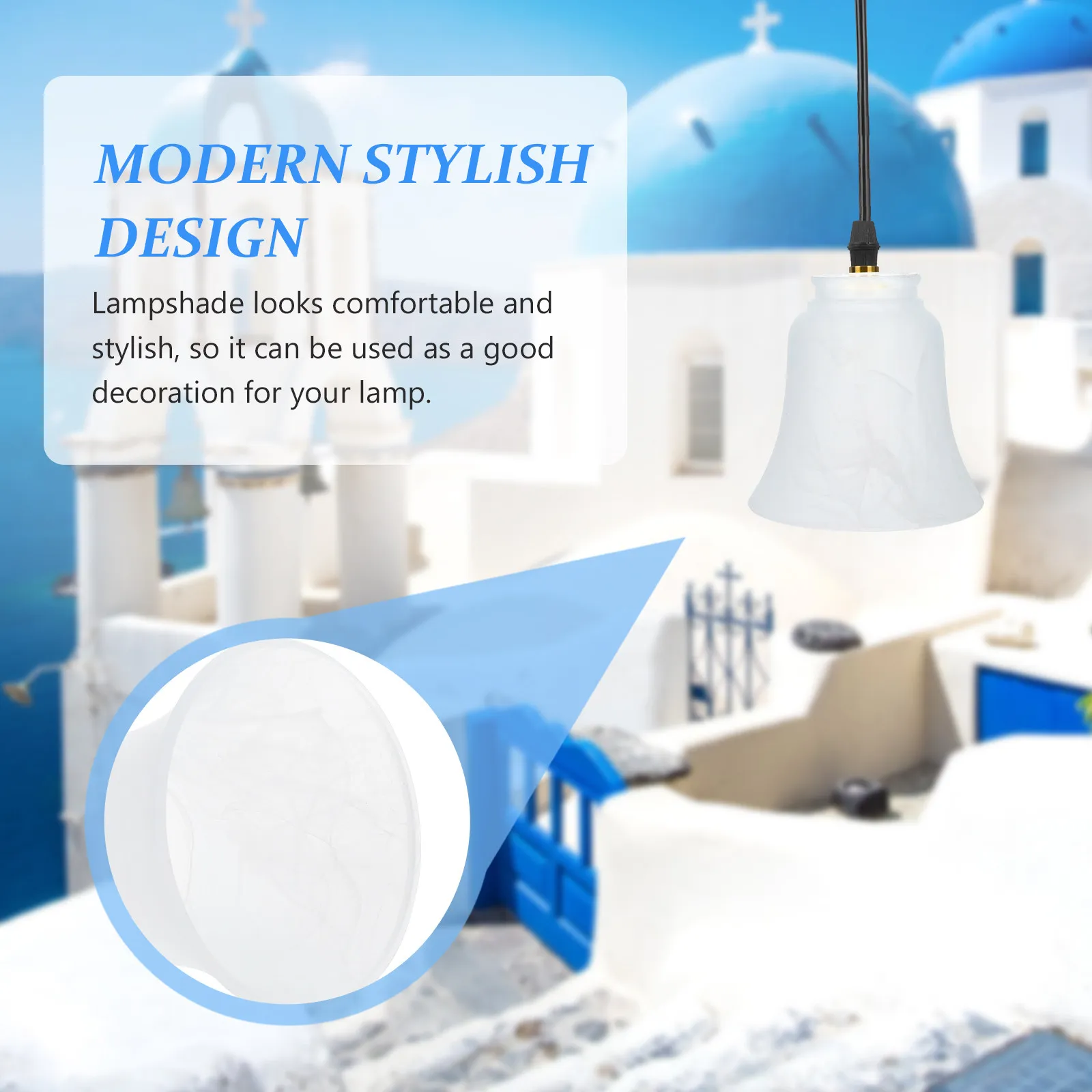 2Pcs Glass Lampshade Frosted Simple E27 Lamp Shade Ceiling Wall Light Cover Decorative Lamp Replacement Cover for Home
