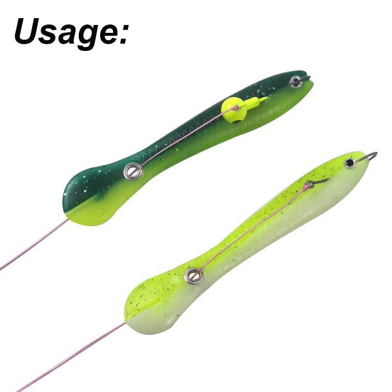 YUCONG 3/5 قطعة الطعوم الصيد الناعمة 6.7 سنتيمتر-2 جرام 10 سنتيمتر-6 جرام سيليكون سويمبيتس المطاط دودة السحر القفز Wobblers Isca Pesca باس الصيد