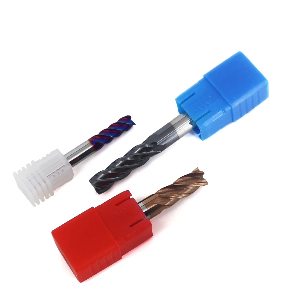 Augusttools HRC55/60/65 End Mill Carbide Milling Cutter For Metal Router Bits 4 Flutes Tungsten Steel Endmill Diameter 2 4 6 8mm