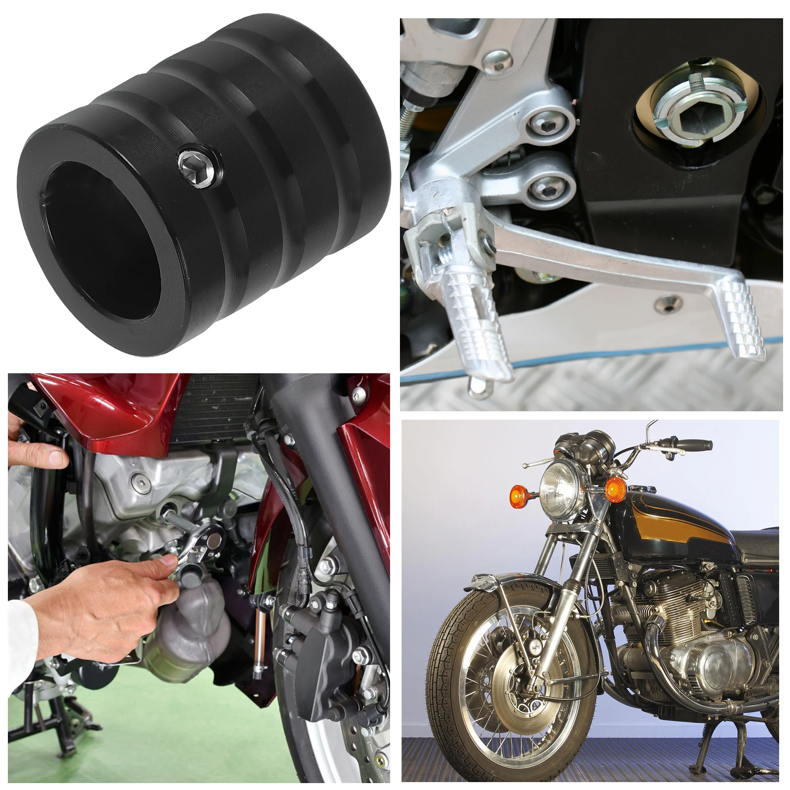 

Aluminum Alloy Shift Rod Suppressor Cover for Motorcycle Heel Durable Easy Installation Stylish Design