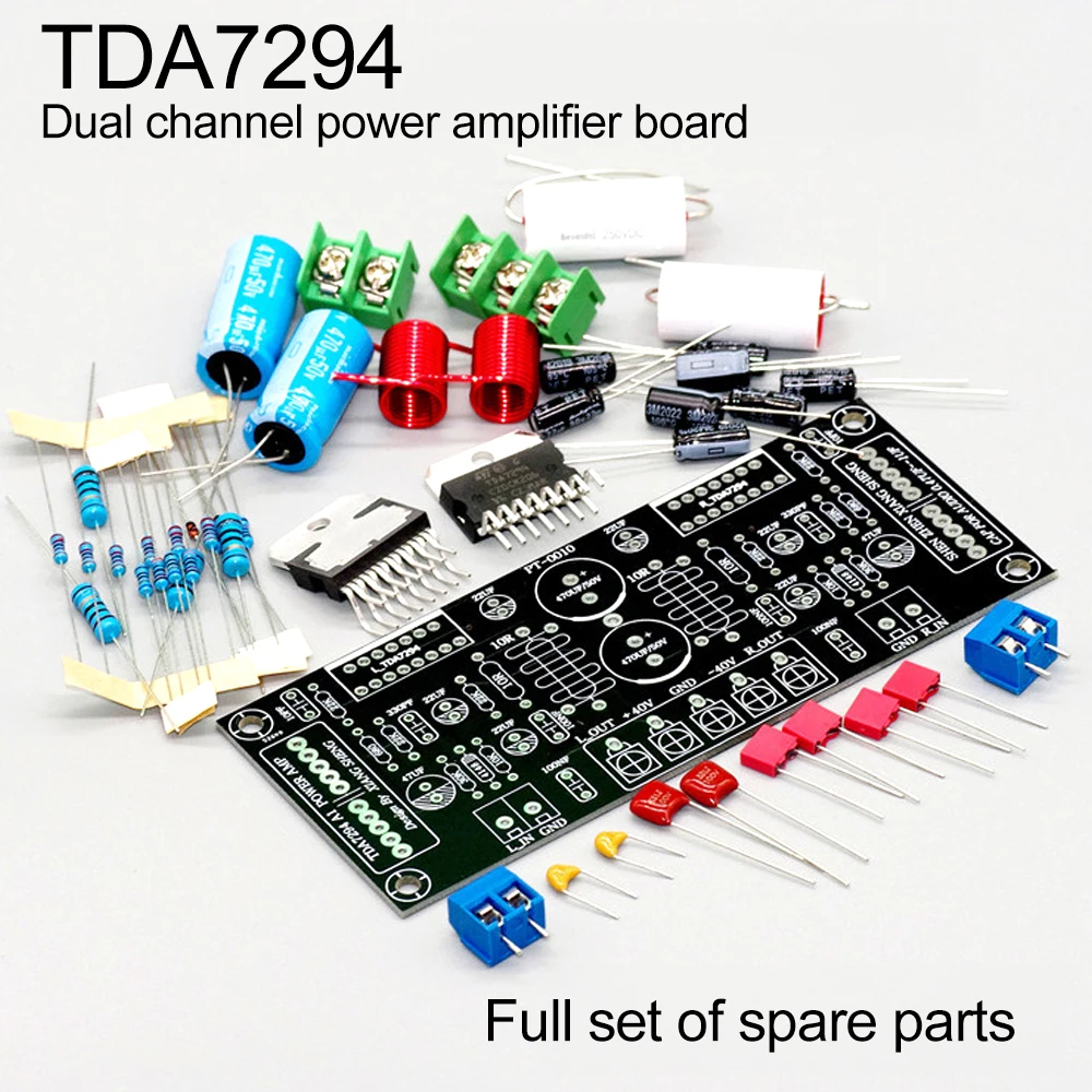 DC24-40V TDA7294 100W+100W Dual channel High Power Audio AMP Amplifier Board DC24-40V Kits Mini Audio Amplifier DIY Kit Board