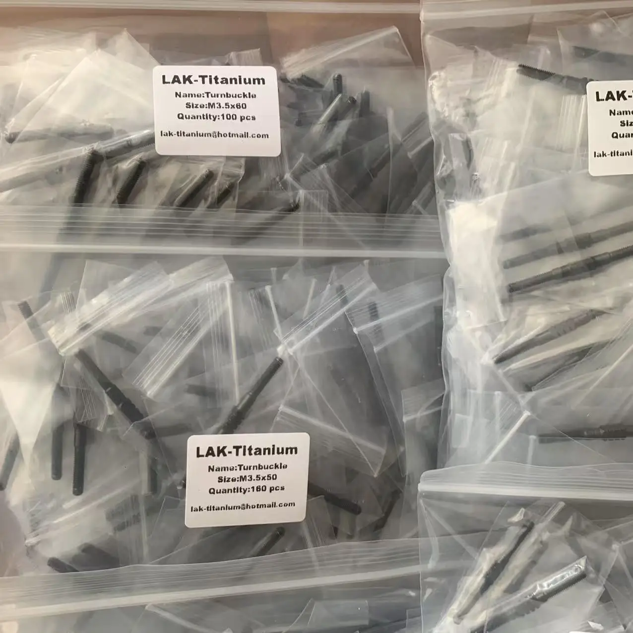 M3.5x42 45 شريط الخيط الأيسر والأيمن وصلة ربط المقطورة من التيتانيوم لـ RC Gr5 لون أسود