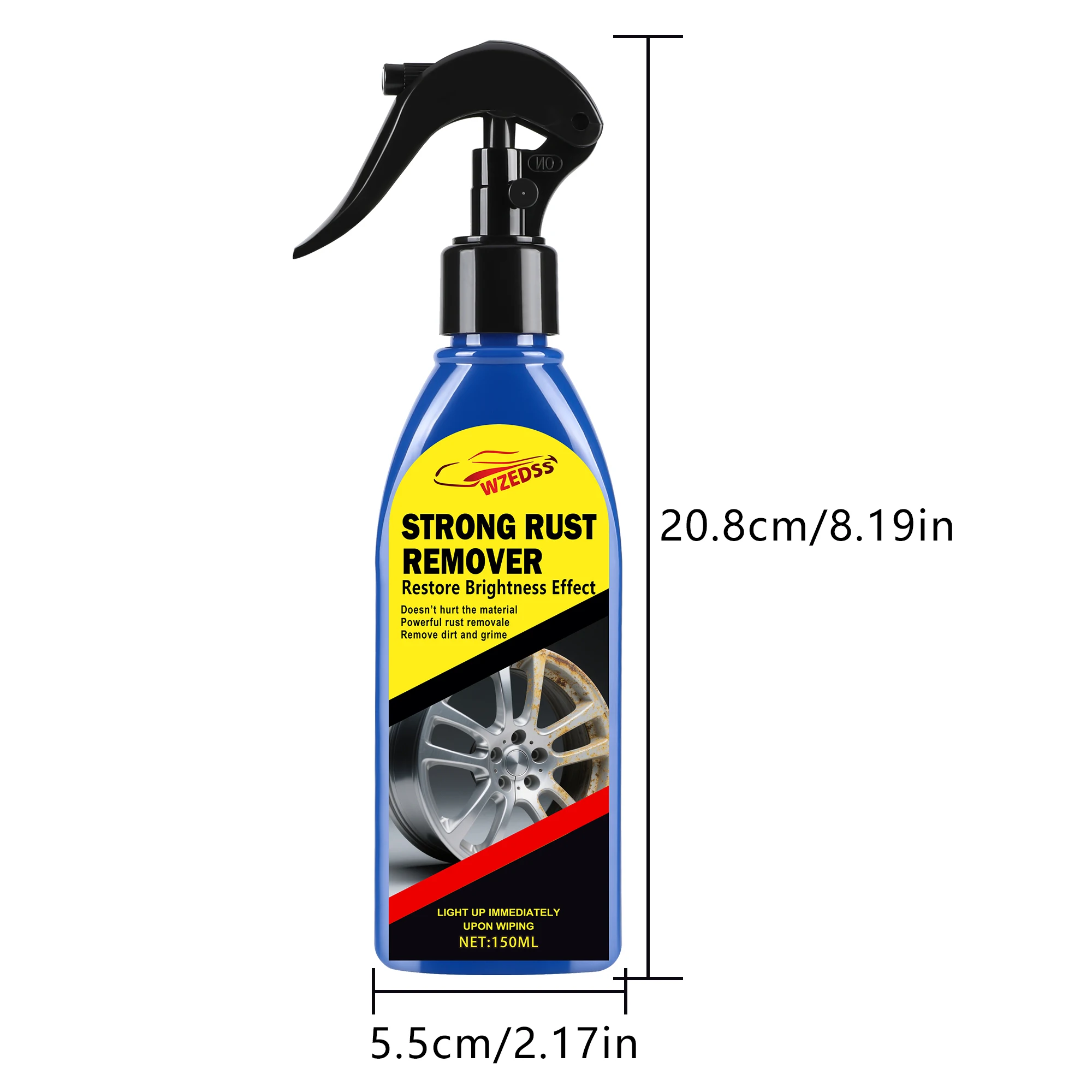 بخاخ مزيل الصدأ التلقائي - يزيل بقع الصدأ بشكل فعال من مقابض أبواب السيارة وأطراف العادم والمصابيح الأمامية