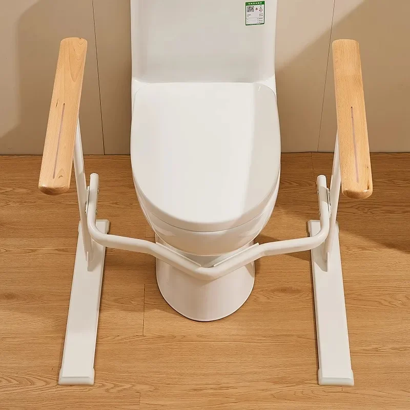 Das Produkt kann individuell angepasst werden. WC-Armlehne, Sicherheitsgeländer, Holzmaserung, ohne Stanzen