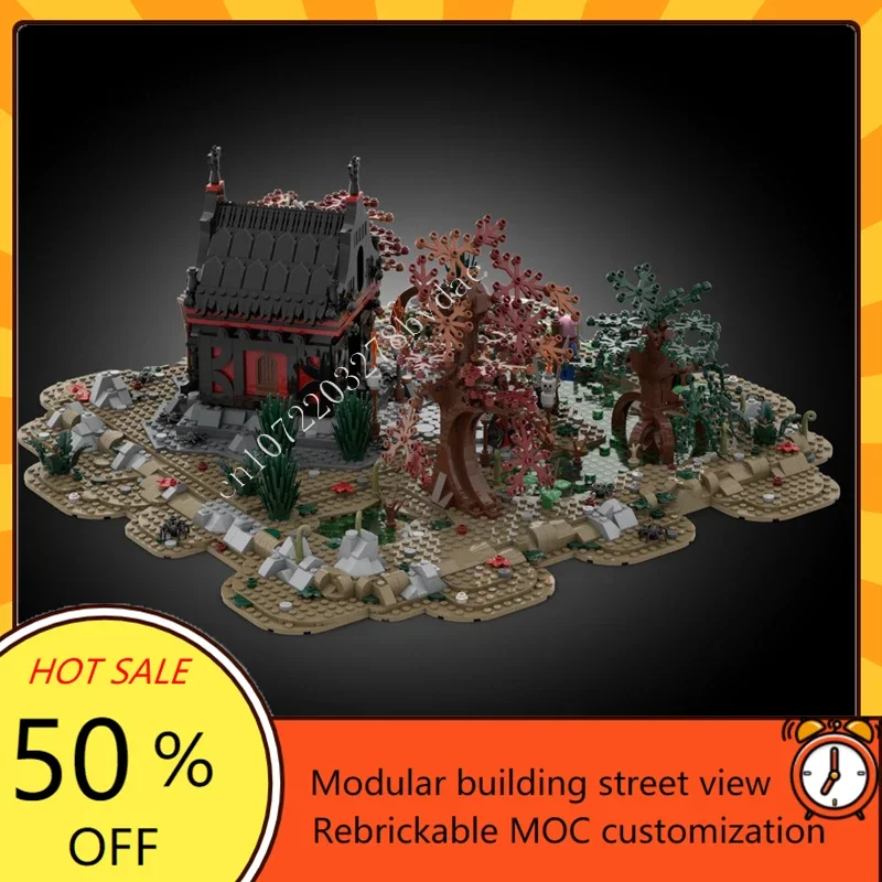 2951PCS MOC Medieval Castle Custom Puzzle Model Witch's Swamp Medieval Village Technical DIY Kit for Kids Birthday Holiday Gift