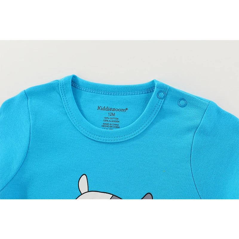 Kiddiezoom Spring Autum1 PCS Cartoon Long Sleeve Baby Boy Girl Bodysuits Soft 100%Cotton Newborn Onesies Infant Clothes