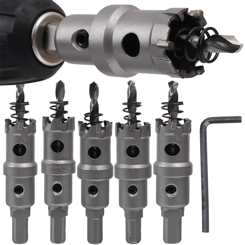 

TCT Drill Bit Hole Saw Tungsten Carbide Hole Cutter Opener Drill Bit for Cutting Metal Wood Plate Aluminum Alloy Power Tools