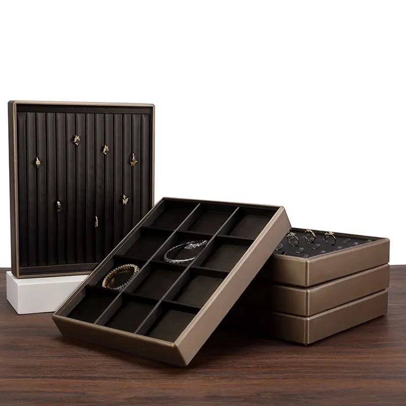 Jewelry tray, jewelry display tray, ring pendant, earring necklace, storage and viewing tray, stackable rounded prop tray
