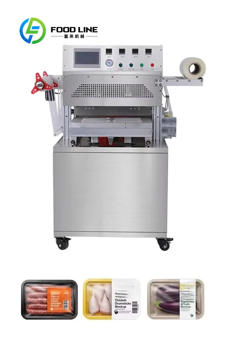 Map Fresh Meat Plastic Tray Vacuum Modified Atmosphere Packaging Machine for Prolong Food Fresh  Preserve Taste