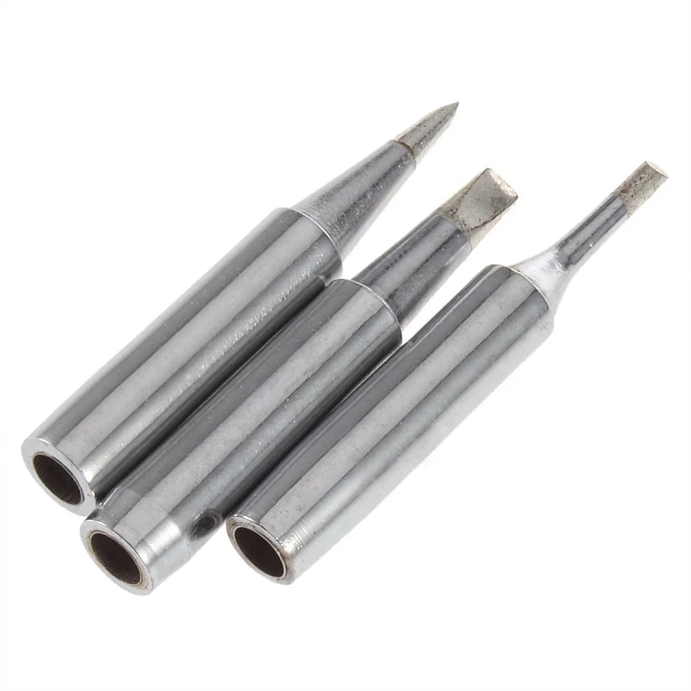 

10Pcs Lead-Free Solder Iron Tips Set 900m-T for 900m 933 376 907 852d Silver Durable Metal Pcb Soldering