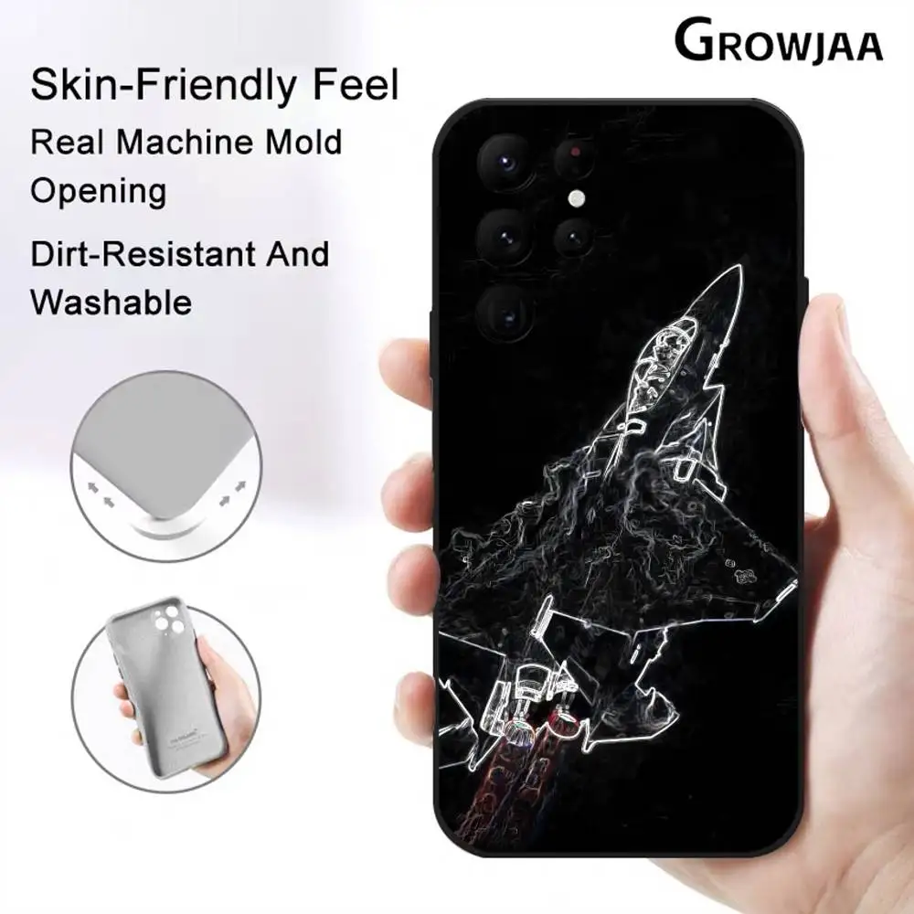 حافظة لهاتف سامسونج جالاكسي S24 Ultra S22 S23 Ultra S21 S20 5G واقية من السيليكون والبولي يوريثان الناعم Funda