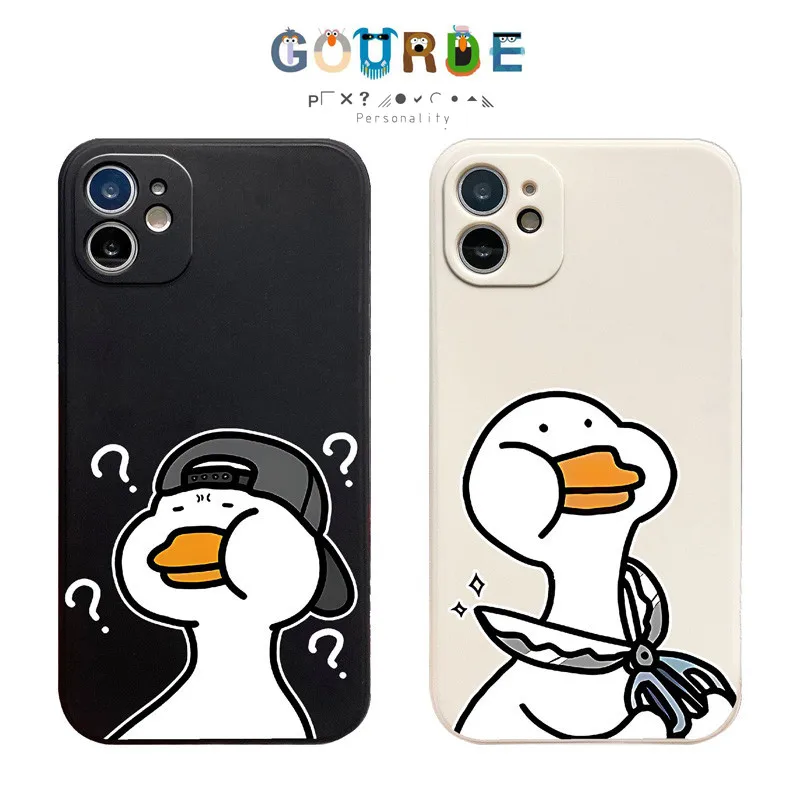 

Gourde Cute Funny Scissor Duck Shockproof Casing for iPhone Case 16 15 14 12 13 11 Pro Max IP 7 8 Plus Iphon X XS XR XsMax