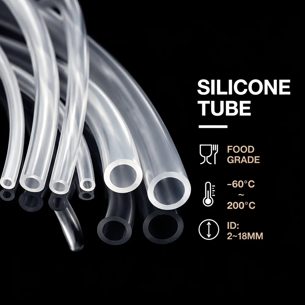 Transparent food grade silicone tube ID 2-18MM High temperature resistant/flexible/water dispenser fluid delivery hose