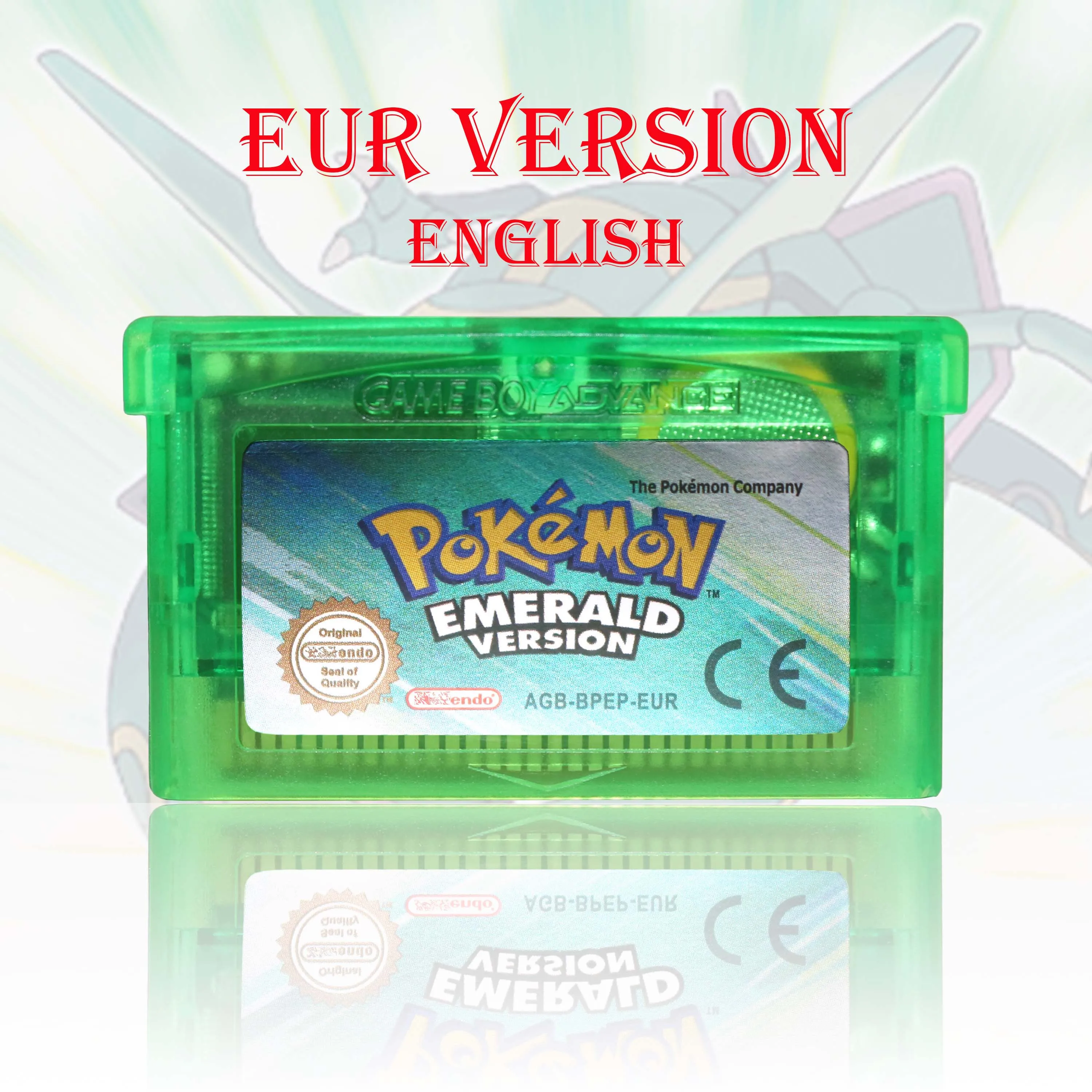 Cartouche de jeu Pokemon rubis/saphir/émeraude/rouge feu/vert feuille, carte de jeu vidéo GBA de haute qualité avec batterie, Version européenne
