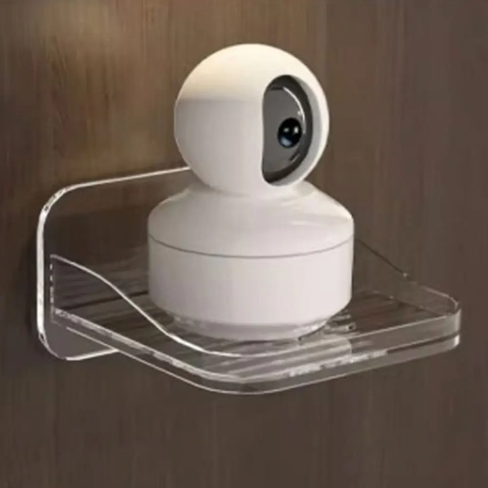 

2 Pcs Camera Storage Mounted No Drill Security Holder Shelf for Router ganizer Plastic Floating Shelves