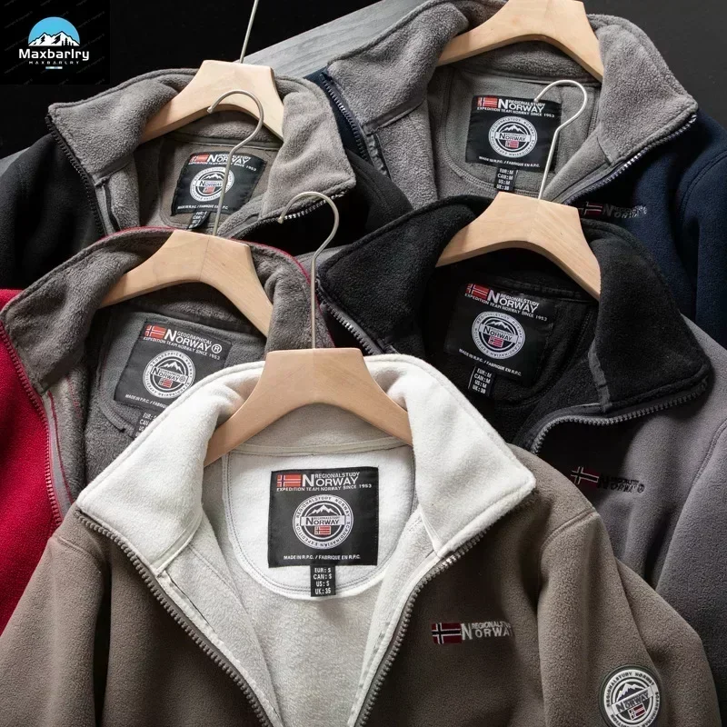 

2025 New Winter Thicken Fleece Men Jacket Pockets Casual Polar Jackets Outdoor Cold-Proof Warm Overcoat Plus Size Outwear