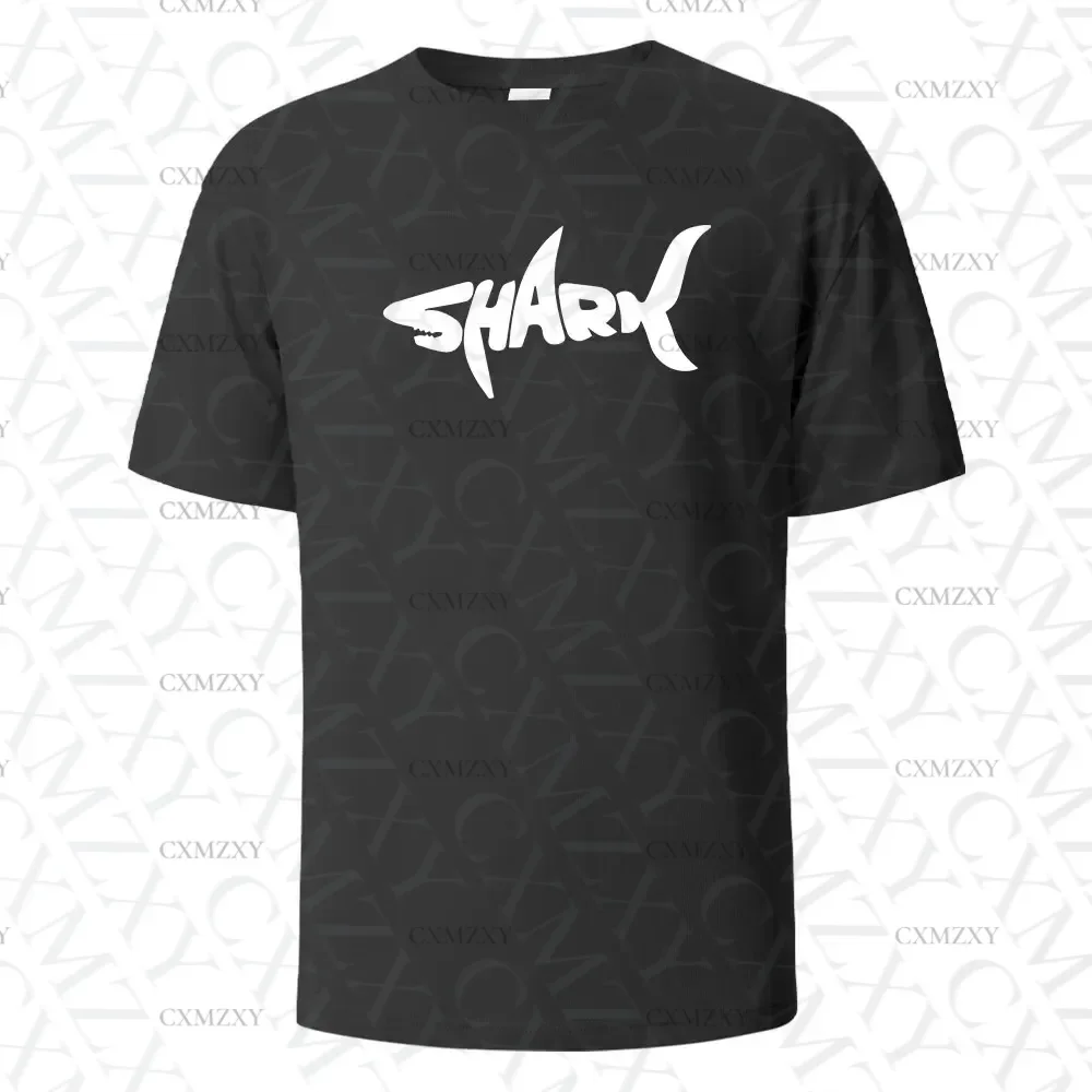 

Fashion Shark Print T-shirt 100% cotton summer casual T-shirt men's casual top