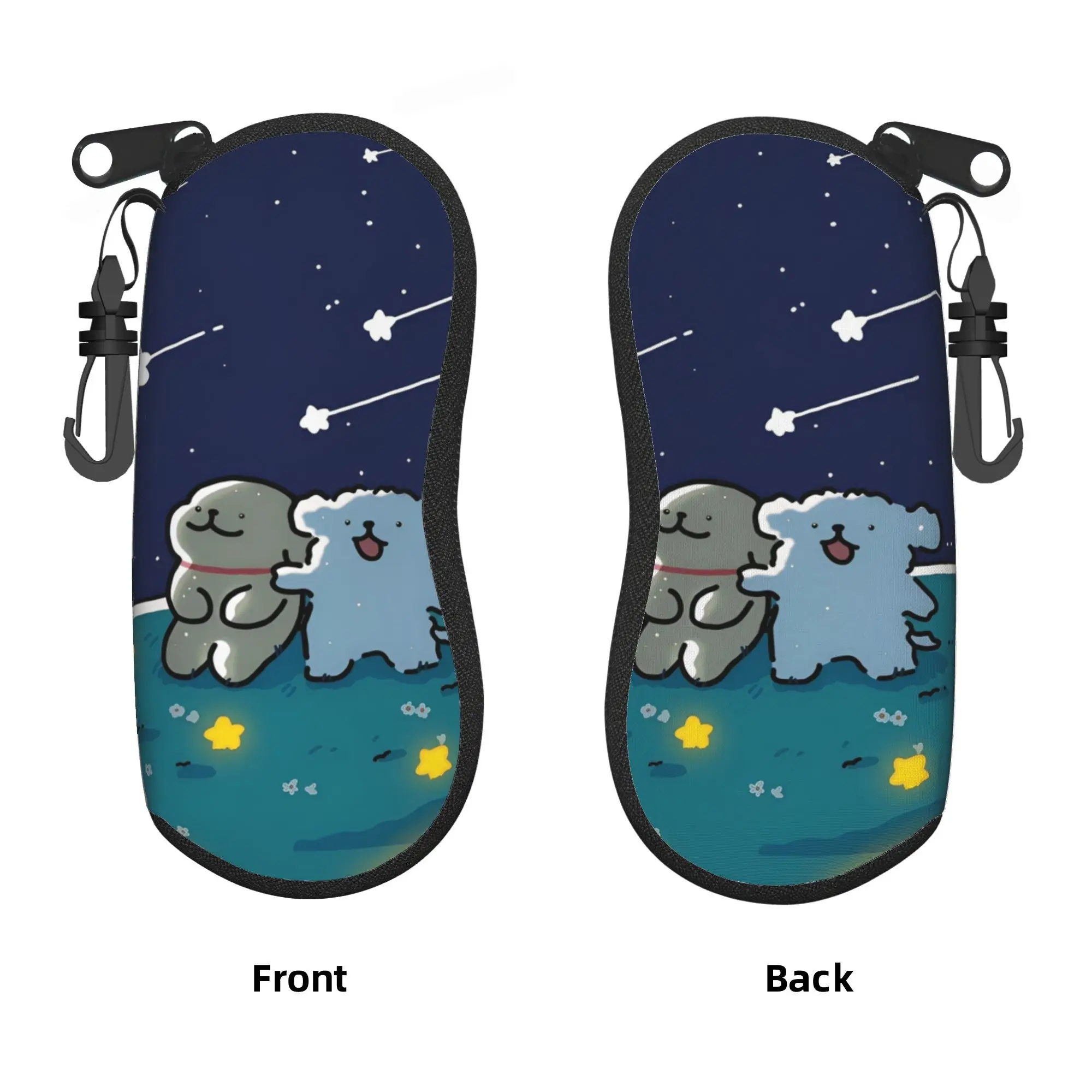 Cute Cartoon Glasses Case Maltese Golden Kawaii Couple Line Dogs Accessories  Box  Glasses Storage Box Ins Style Sunglasses Box - view 6