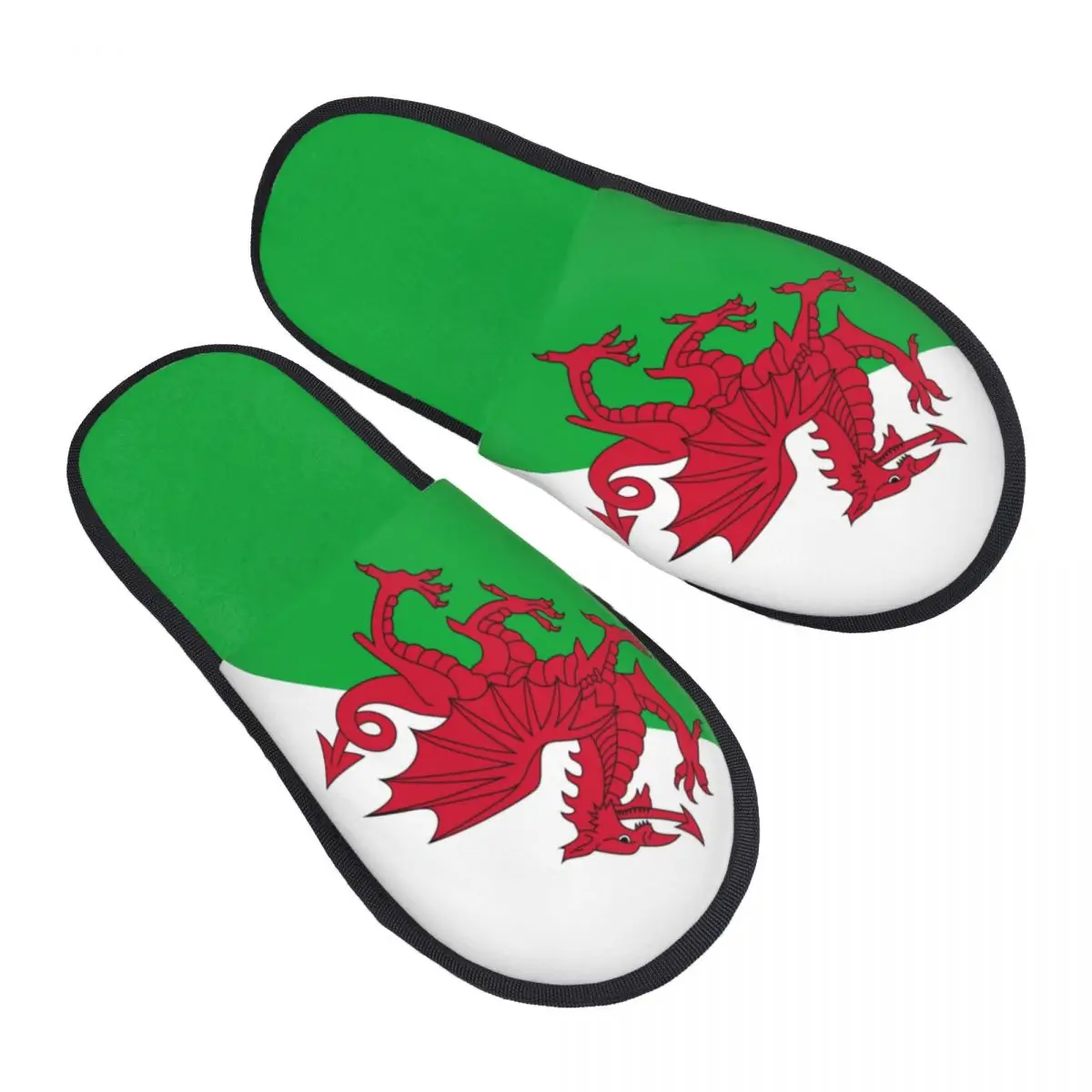 Custom Flag Of Wales Memory Foam Slippers Women Comfy Warm Welsh Dragon House Slippers