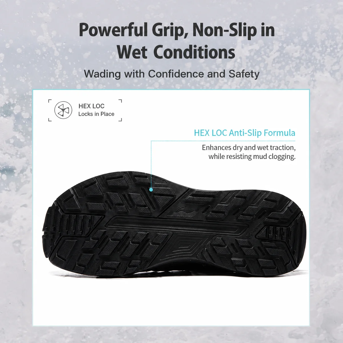 Li-Ning Unisex WUI COBBLES Outdoor Sandals Breathable Shock Absorption Lightweight Stable LiNing Leisure Sandals AGHW003 image 3