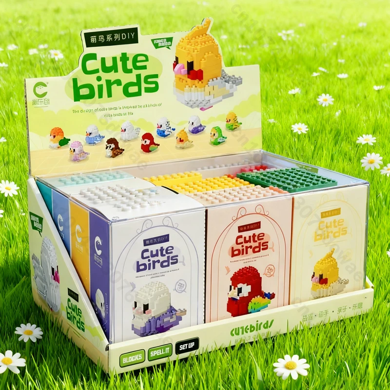 

Mini 3D Birds Building Blocks Bricks Series DIY Animal Cockatiel Fly Model Construction Cartoon Toys for Kids Christmas Gifts