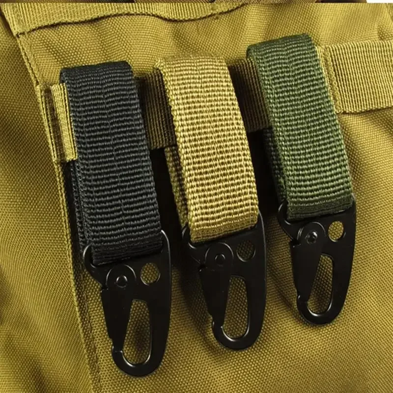 Carabiner High Strength Nylon Key Hook Webbing Buckle Hanging System Belt Buckle Hanging Camping Hiking Accessories