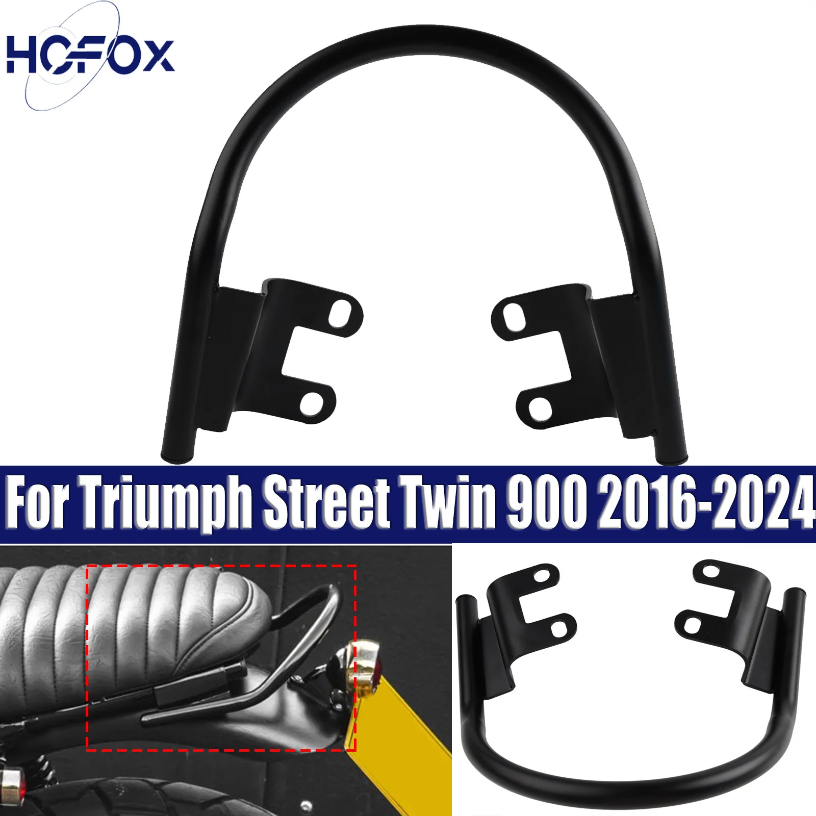 

Для Triumph Street Twin 900 2016-2024 мотоциклетный поручень на заднее сиденье пассажира, ручка подлокотника сиденья, багажник