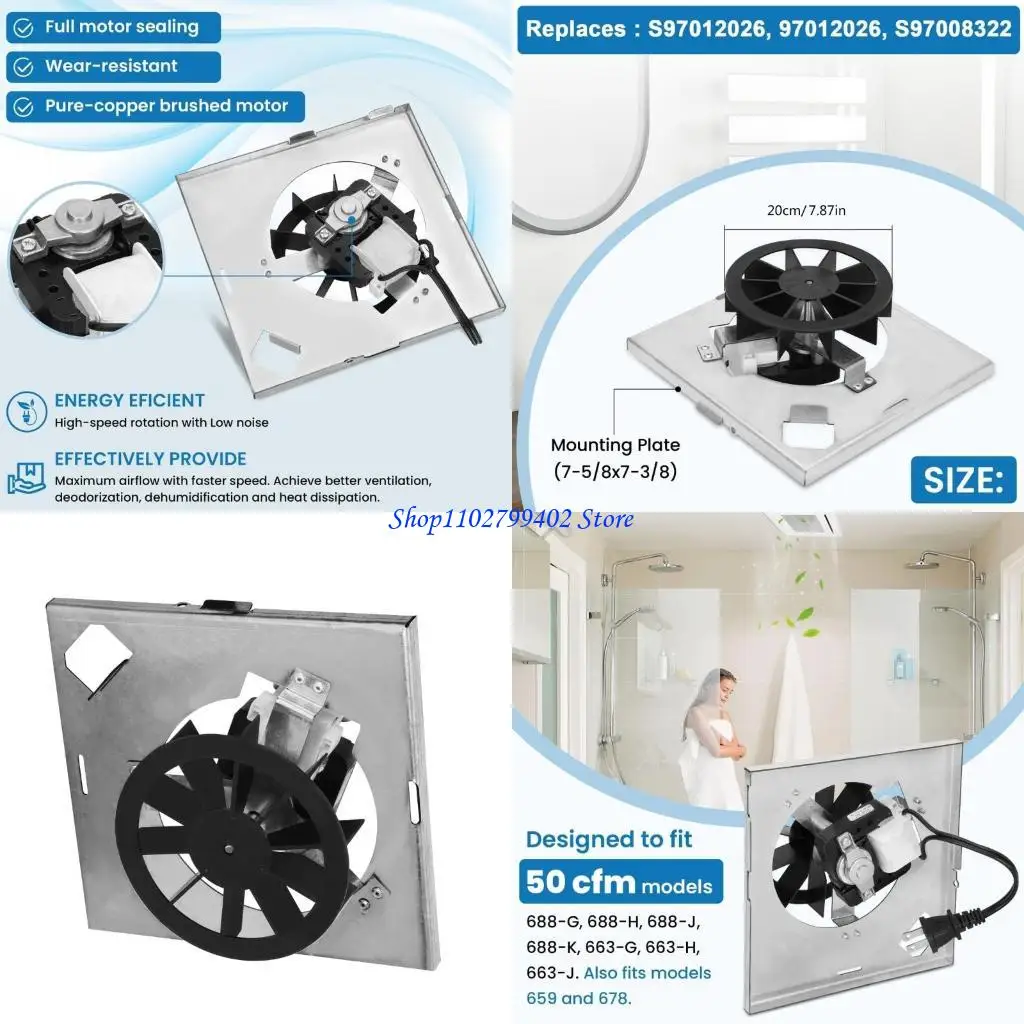 

547F Quiet Operate Fan Motor Ventilation Solution Air Movement Fan Quick Installation