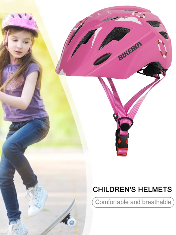 Kids Cycling Helmet Adjustable Bicycle Helmet with Taillights Skating Helmet Lightweight for Skateboard Balance Bike