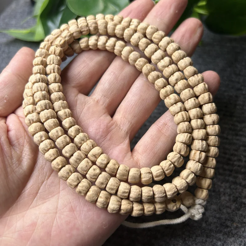 Tibetan-style 108-bead bracelet made of red-skinned agarwood and rosewood , 7mm x 8mm, 120 beads - view 4