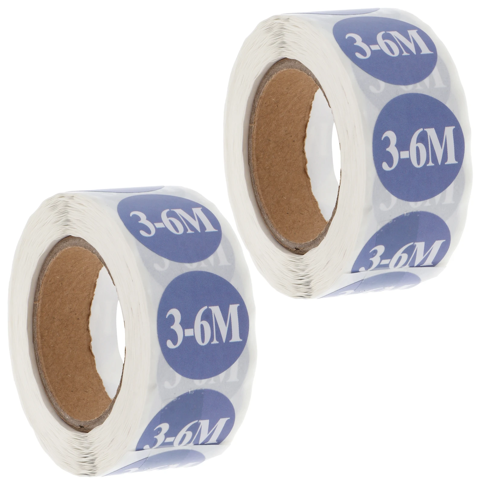 

2 Rolls Round Clothing Label Sticker Size Identifier Waterproof Surface Resistant Adhesive Backing for Garment