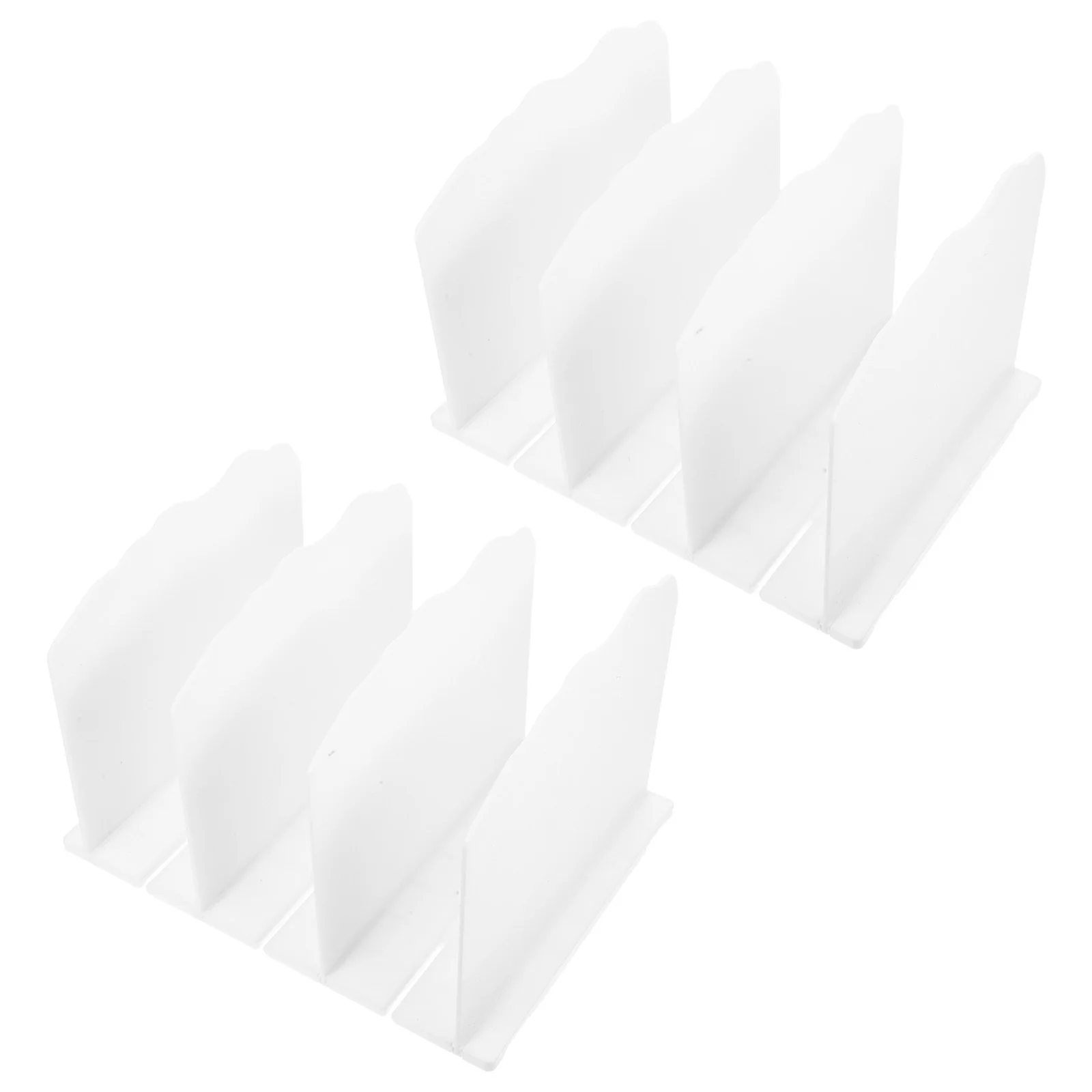 

2Pcs Adjustable Wardrobe Storage Shelves Wavy Closet Dividers Purse Handbag Wallet Organizer Cabinet Bookshelf