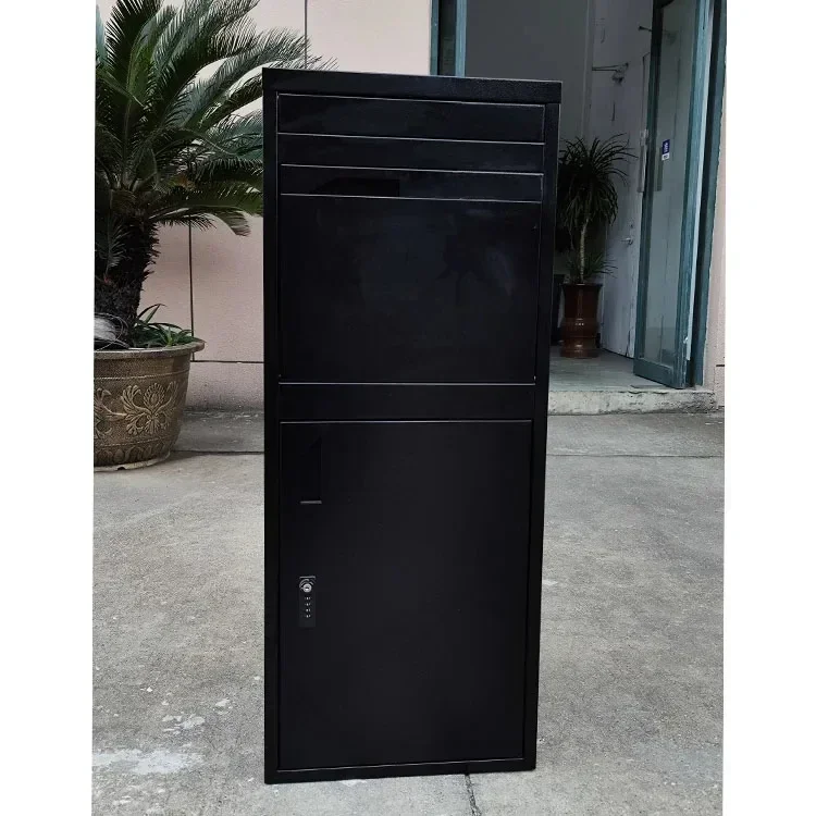 Large Home Delivery Mailbox,Doorway Anti-theft Courier Parcel Receiving Cabinet, Waterproof Security Mental Express Delivery Box