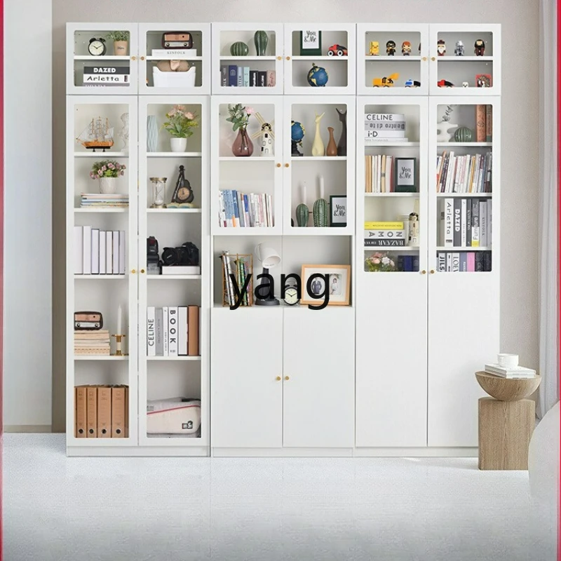 Ltt  full wall solution bookcase bookshelf glass door display storage locker